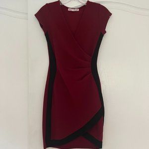 Maroon Crave Fame Cocktail Dress